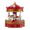 LED Lighted Animated and Musical Carousel Christmas Village Display - 9.25"